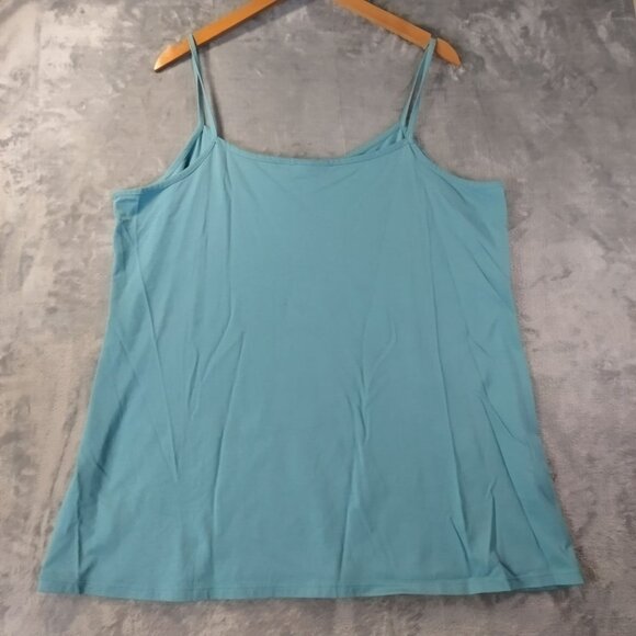 LOGOLori Goldstein Women Cami XL Blue Cotton TankTop Layering Piece Casual Basic - Picture 4 of 8